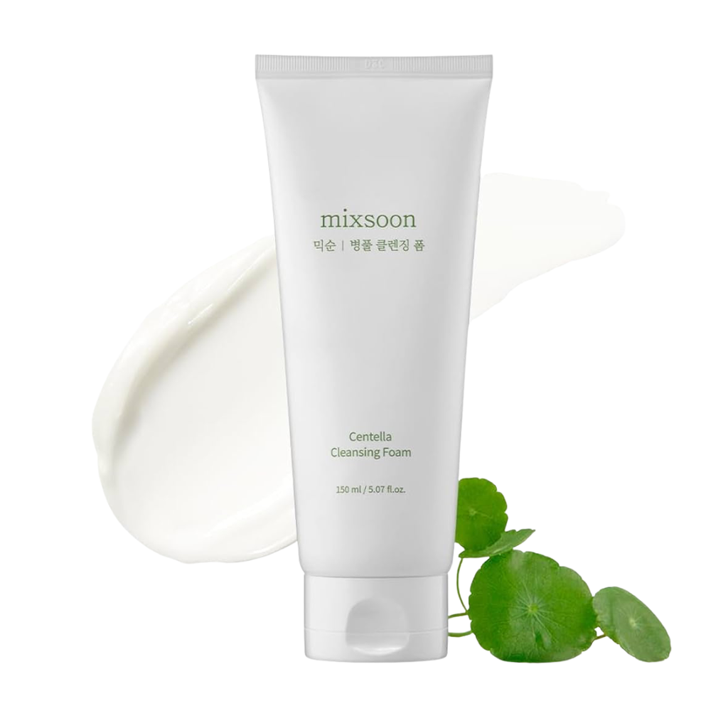 mixsoon Centella Cleansing Foam – Nettoyant Visage Hydratant à la Centella Asiatica, Élimine les Impuretés et le Maquillage Sans Dessécher, Soins Coréens pour Peaux Sensibles (150 ml)