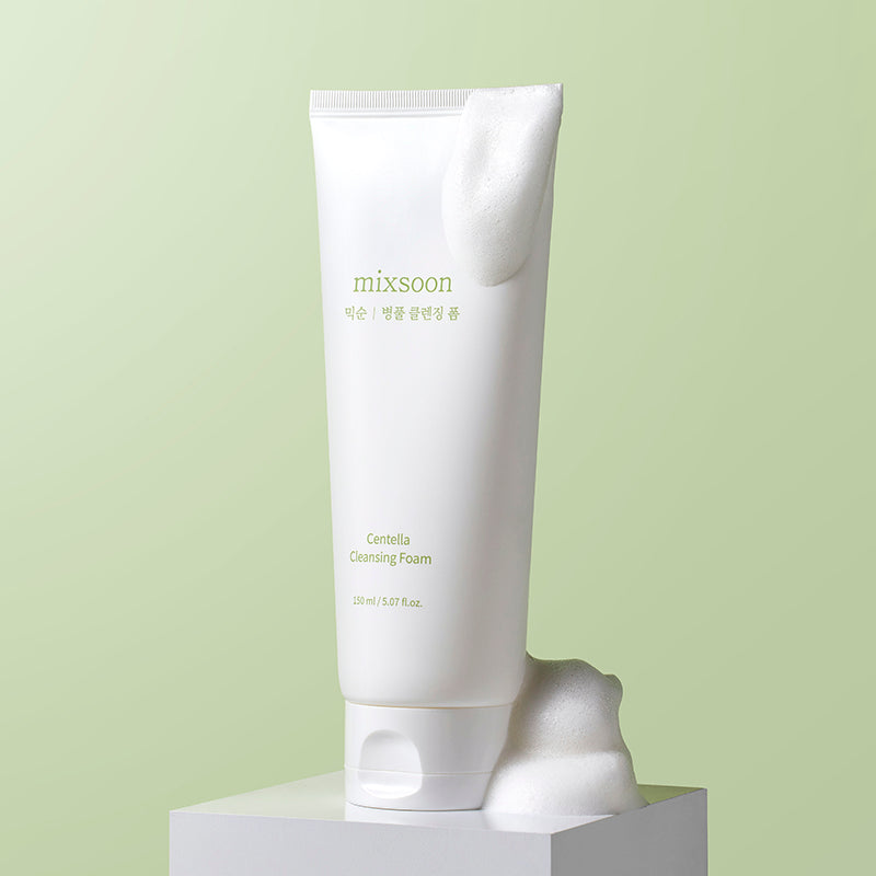 mixsoon Centella Cleansing Foam – Nettoyant Visage Hydratant à la Centella Asiatica, Élimine les Impuretés et le Maquillage Sans Dessécher, Soins Coréens pour Peaux Sensibles (150 ml)