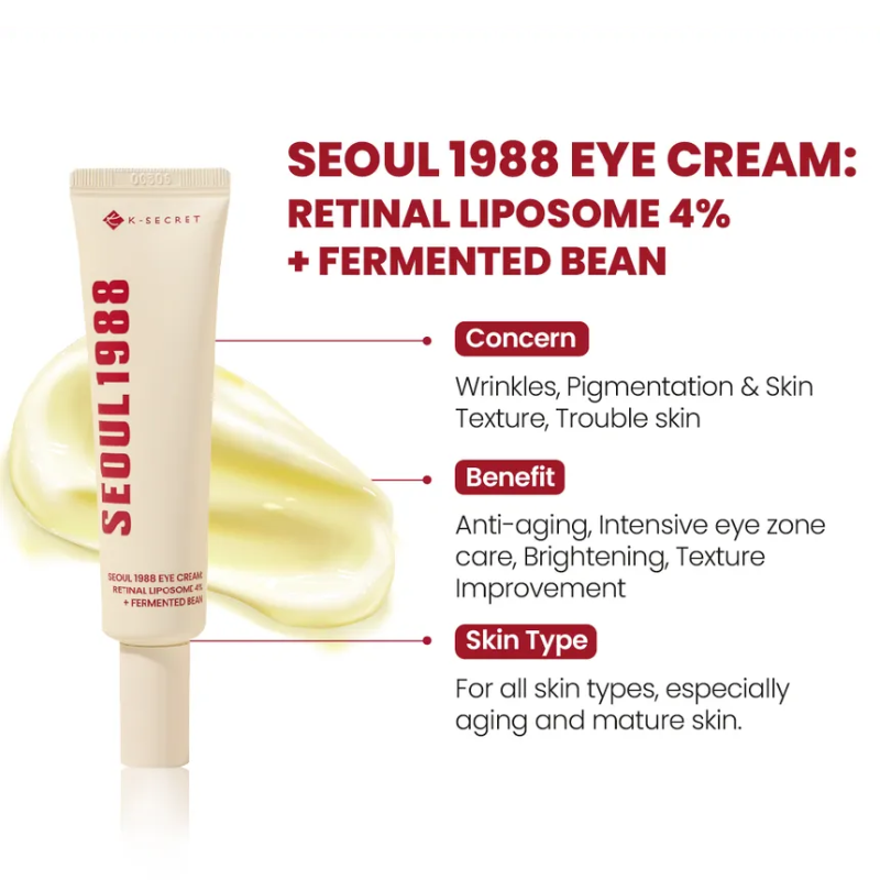 SEOUL 1988 EYE CREAM: Retinal Liposome 4%+ Fermented Bean