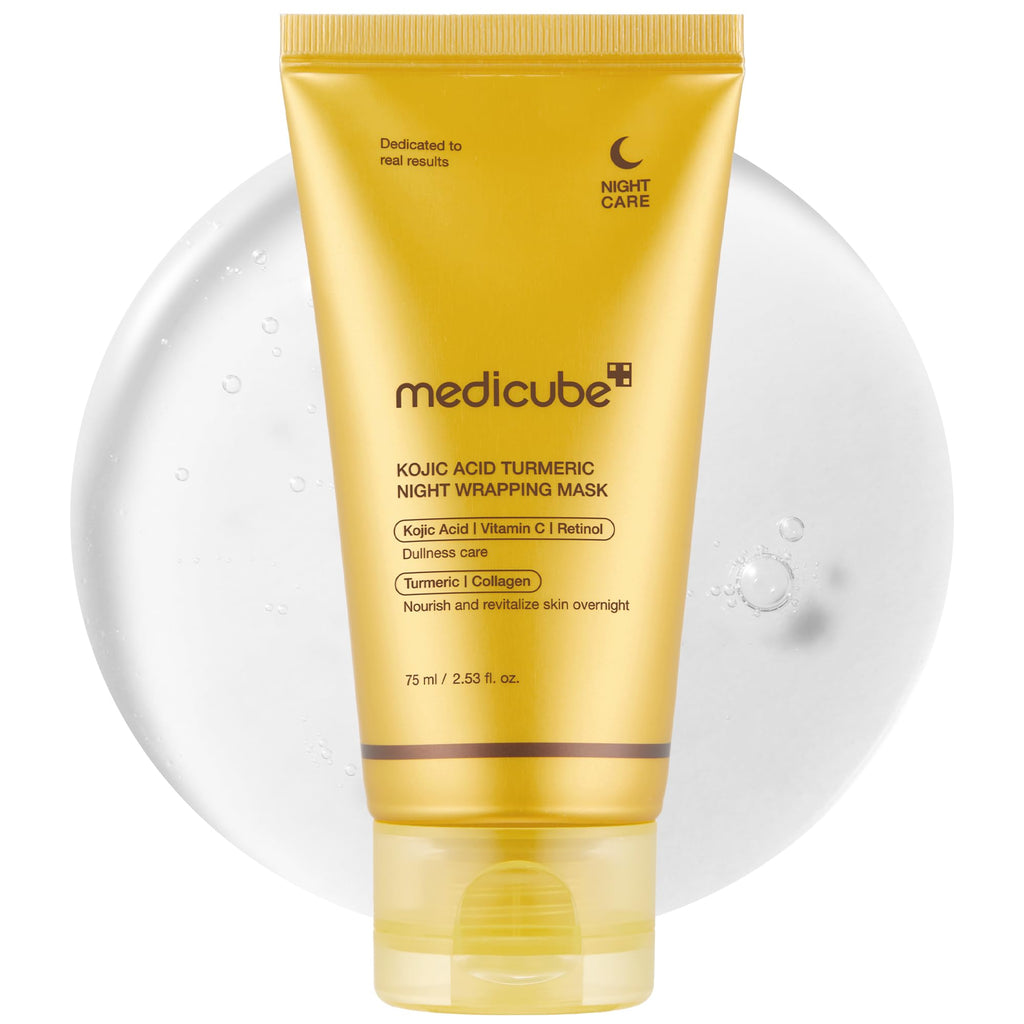 Medicube - Kojic Acid Turmeric Night Wrapping Mask - All Night Smoothing Mask with Kojic Acid - 75ml