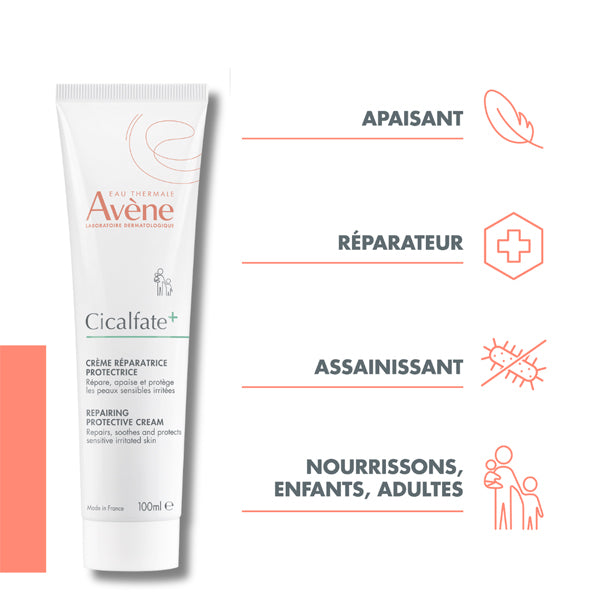 Avène Cicalfate+ Restorative Protective Cream, Face Moisturizer, Skin Face Cream, Body Cream for Sensitive Skin, Helps Restore Skin Barrier, Restorative Cream, Safe for Infants, Kids Adults - Nombre de estilo Restorative Protective Cream-1.3 Fl Oz