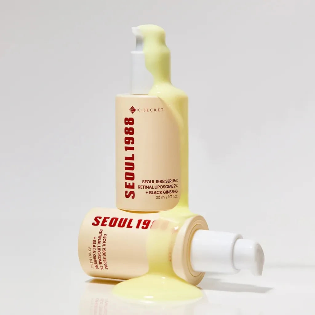 K-SECRET SEOUL 1988 Sérum rétinien - Formulé avec du liposome rétinien avancé 2% et de l'extrait de ginseng noir 58% | Sérum pour les soins de la ligne mince et la texture de la peau | Soins de la peau | Soins de la peau | Soins de la peau